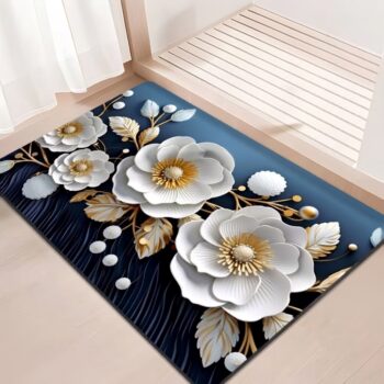 3D Bathroom Mat | Super Soft, Quick Dry, Anti-Slip Floor Rug (2 Pieces)