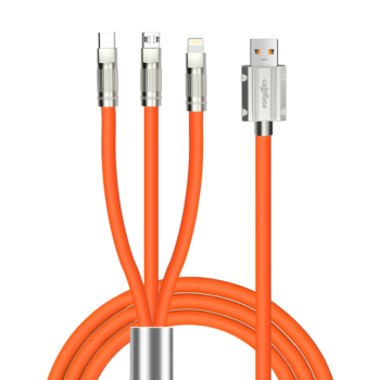 3 in 1 Data Cable – Fast Charging & Multi-Device Compatible