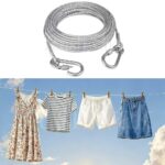 Clothes Drying Rope with Carabiner Hooks – Portable Heavy-Duty Laundry Line